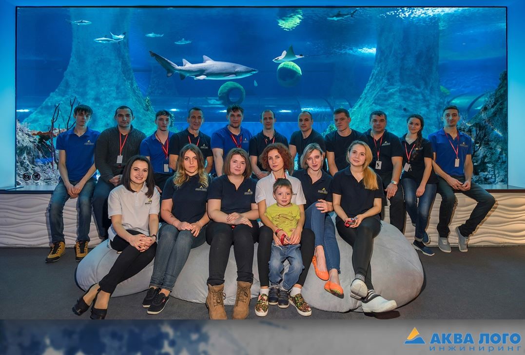 Our team at the main marine aquarium Aquatica Aquarium (Kogalym, November 2016)