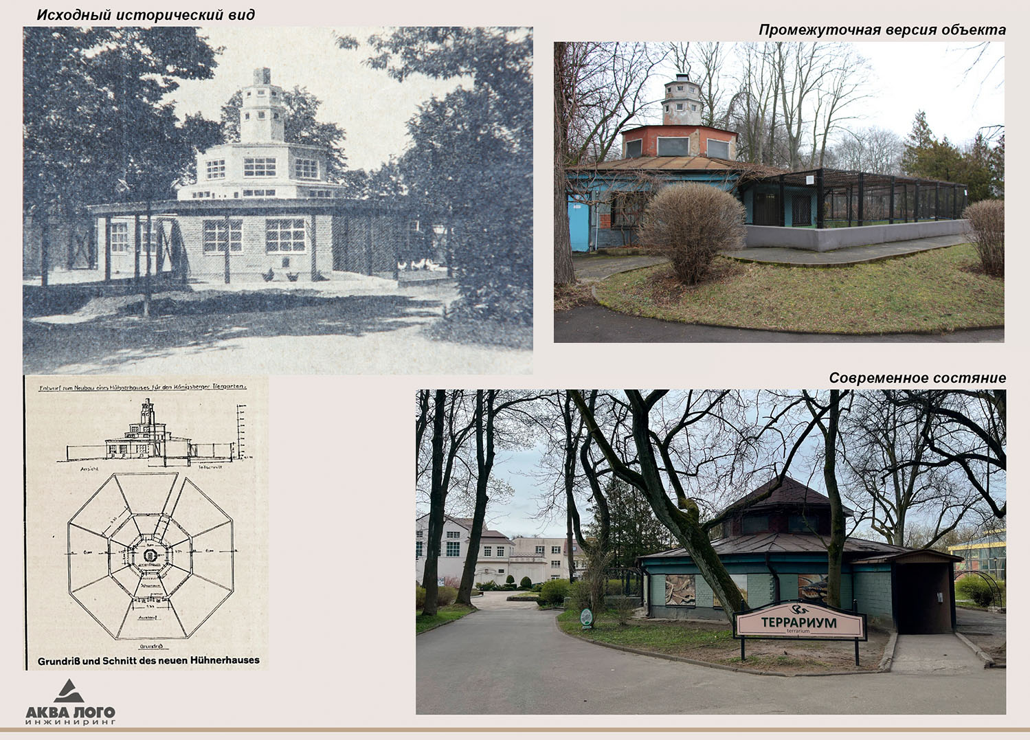 История здания террариума Калининградского зоопарка
