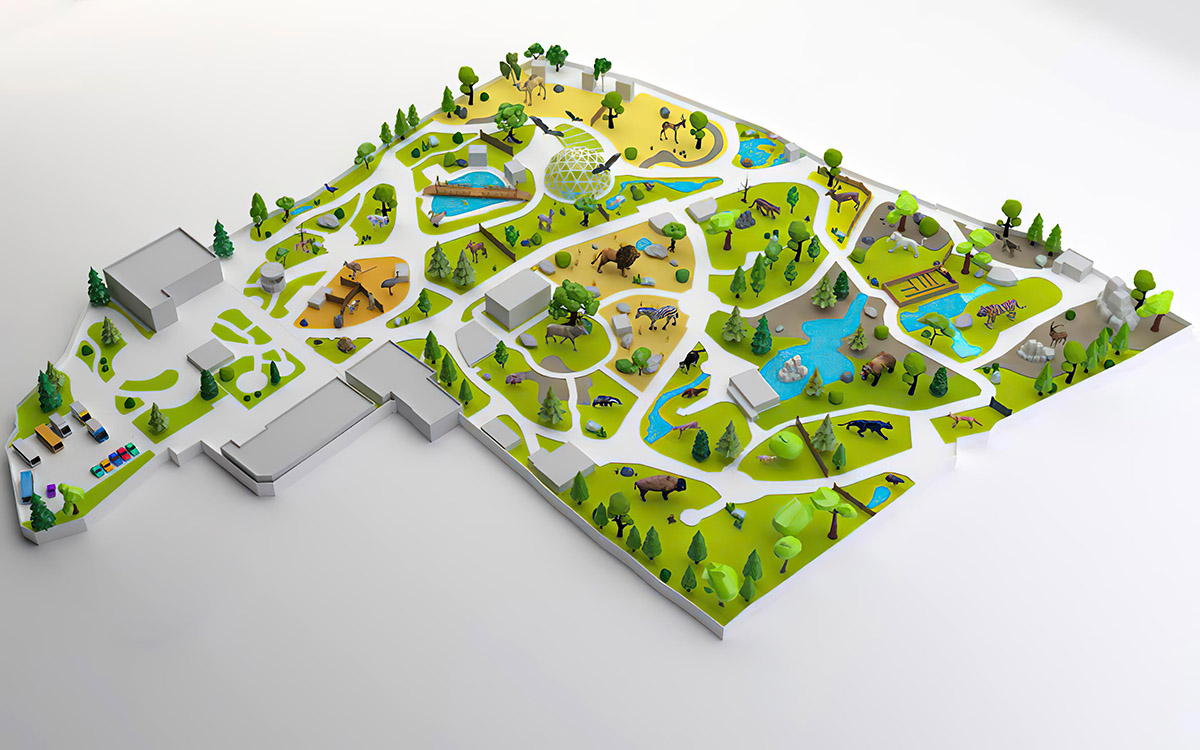 3D визуализация проекта реновации Бакинского зоопарка