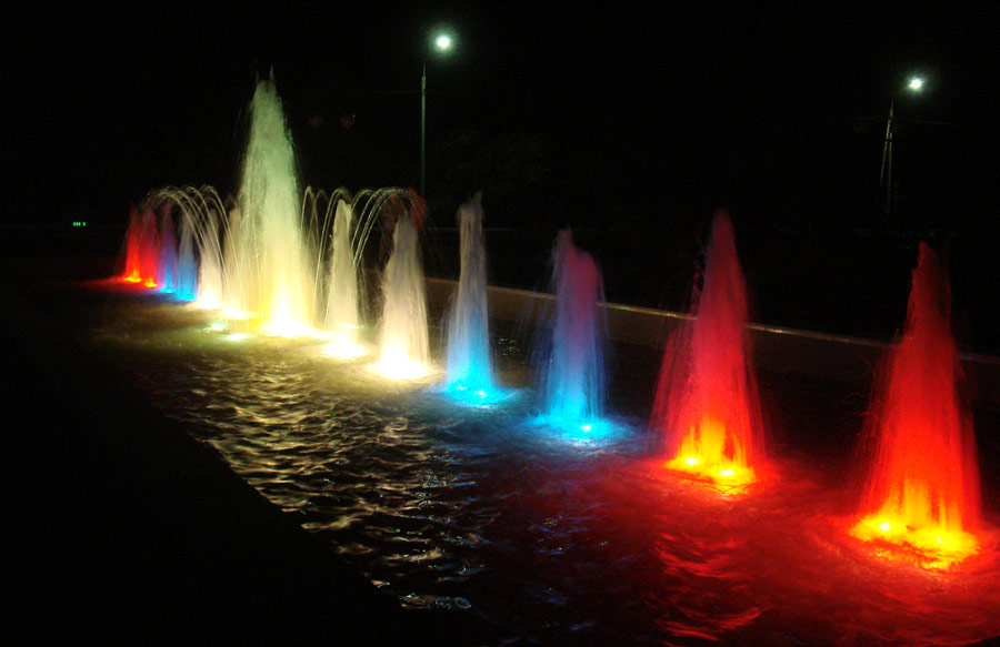 Fountain complex on Military Glory Square in Kozelsk