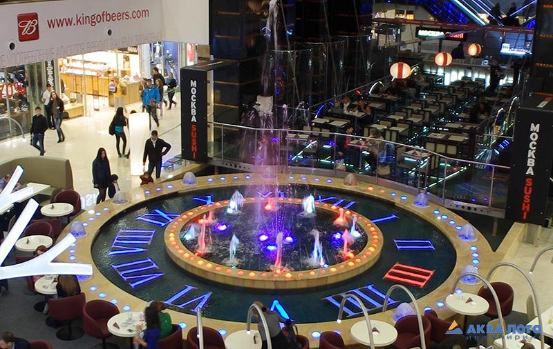 Fountain "Clock" in the Evropeisky shopping center, Moscow