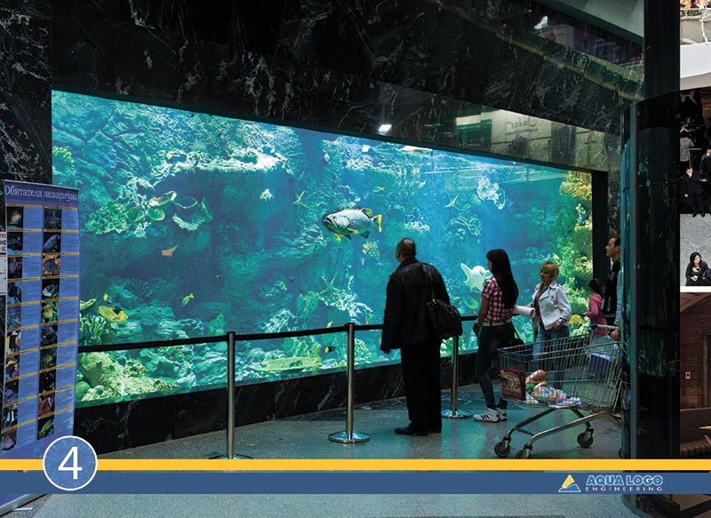 Large aquarium in the city of Belgorod